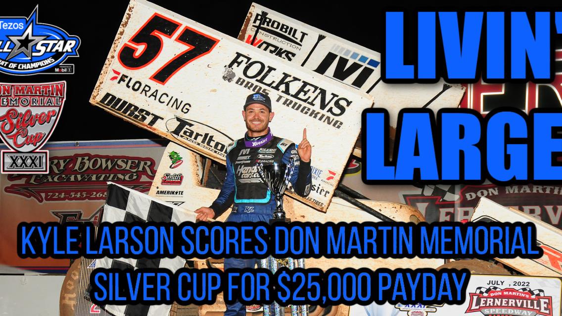 Kyle Larson scores Don Martin Memorial Silver Cup for $25,000 payday