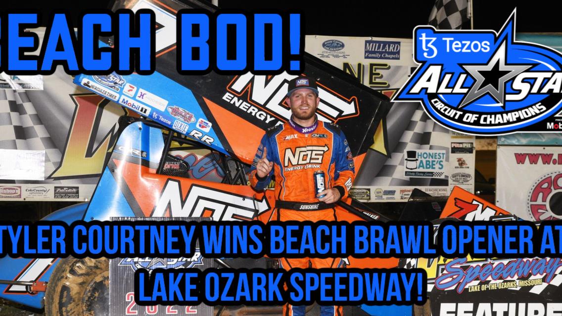 Tyler Courtney wins Beach Brawl opener at Lake Ozark Speedway
