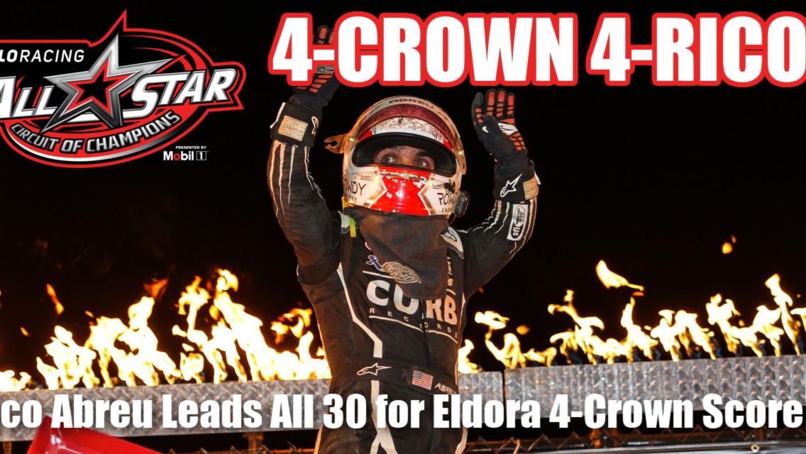 Rico Abreu leads all 30 for Eldora 4-Crown score worth $6,000