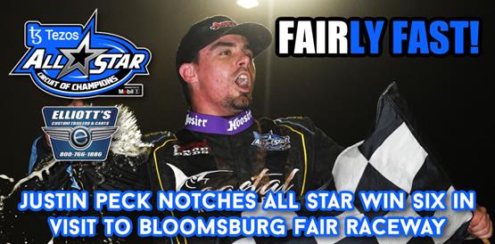Justin Peck notches All Star win six in visit to Bloomsburg Fair Raceway