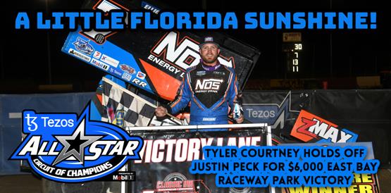 Tyler Courtney holds off Justin Peck for $6,000 East Bay Raceway Park victory