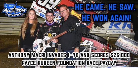 Pennsylvania’s Anthony Macri invades I-70 and scores $26,000 Rayce Rudeen Foundation Race payday