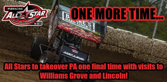 All Stars to takeover Pennsylvania one final time with visits to Williams Grove and Lincoln