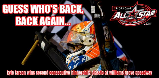 Kyle Larson beats All Stars and Pennsylvania Posse...